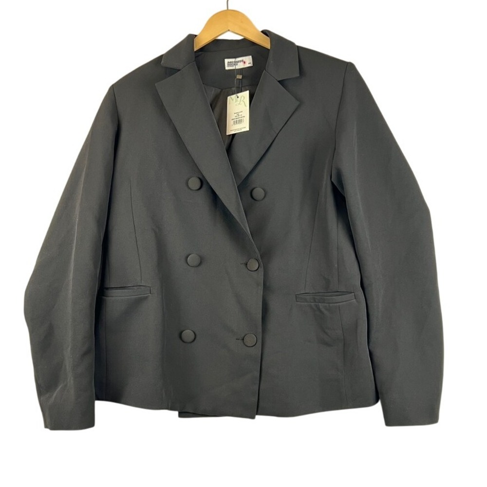 Mistress‎ Rocks Double Breasted Blazer Business Casual Jacket Black XS